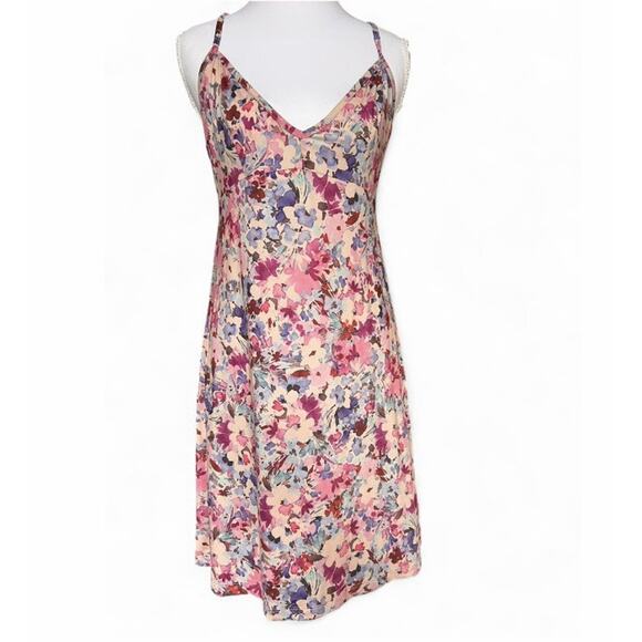 Johnny Was 100% Silk Floral Tiered Dress 2-Piece Set XS EUC Tunic Midi Boxy - Picture 3 of 8